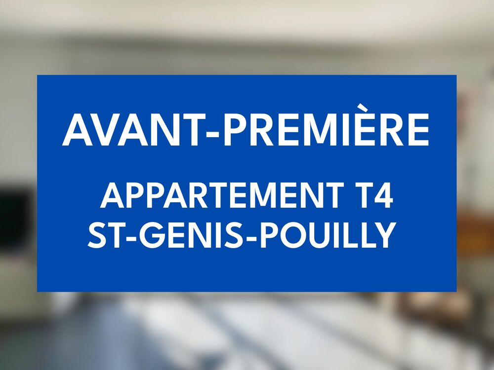 Superbe appartement T4 de 85 m² à Saint-Genis-Pouilly