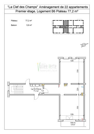  Appartement à vendre 3 pièces 77 m²
