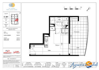  Appartement � louer 1 pi�ce 29 m�