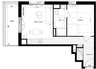  Appartement à vendre 2 pièces 41 m²
