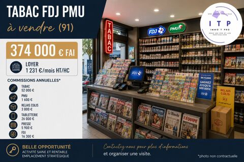 BEAU TABAC PRESSE FDJ DANS UNE BELLE VILLE DE L'ESSONNE (91) 374000 91230 Montgeron