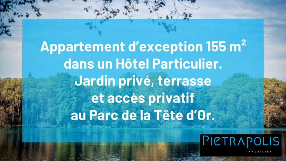 Vente Appartement Appartement d'exception avec jardin privé, terrasse et accès Lyon 6