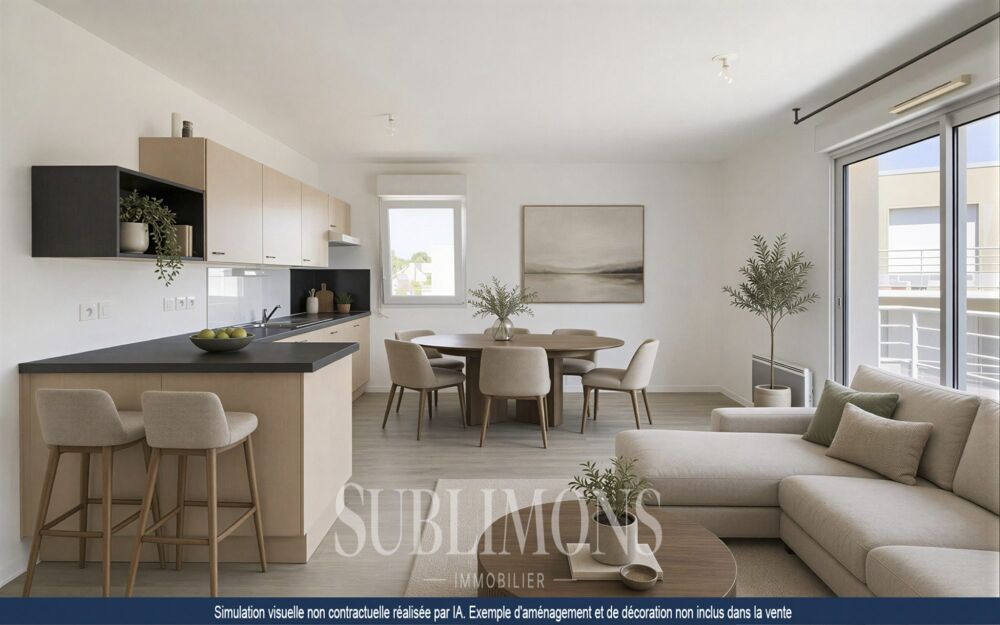 PLOEREN  Dernier Étage Lumineux T2 de 51 m² proche Bourg av