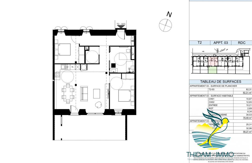 Appartement T3 en rez de chaussée - Coarraze