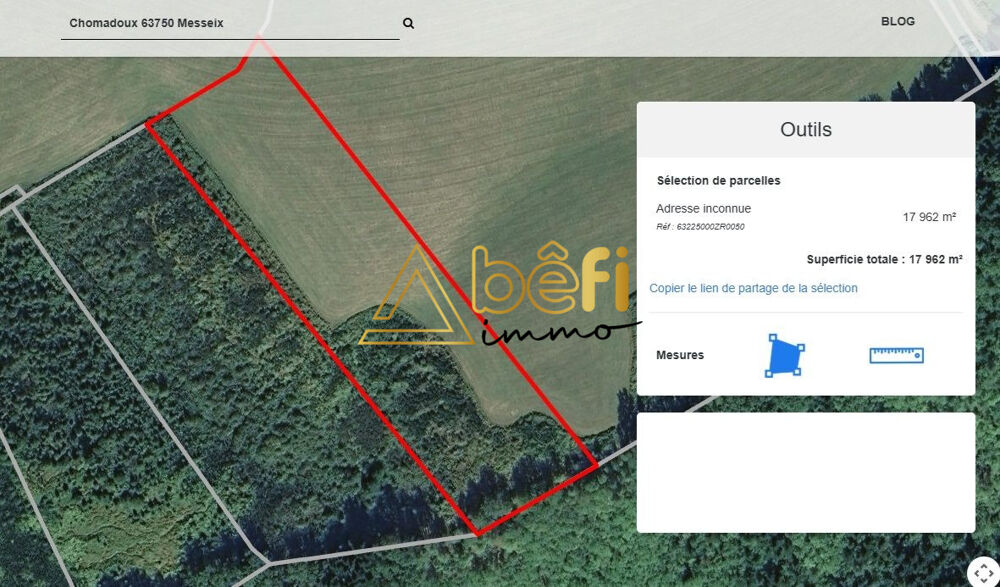 Vente Terrain TERRAIN BOISE D'EXCEPTION AVEC SOURCE NATURELLE Messeix