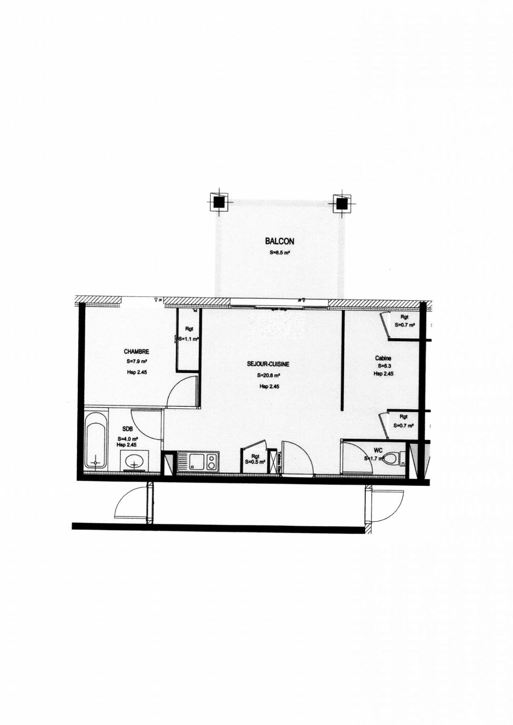 Appartement T2 42,7m2 - INVESTISSEMENT LMNP