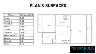  Appartement � vendre 2 pi�ces 75 m�