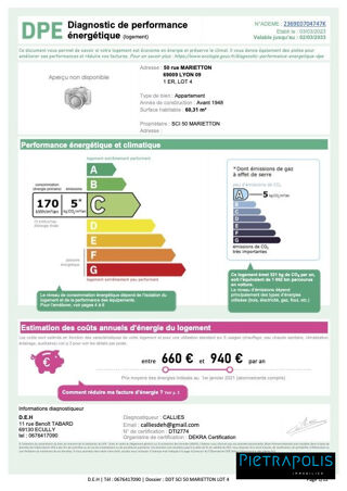  Appartement � vendre 3 pi�ces 60 m�