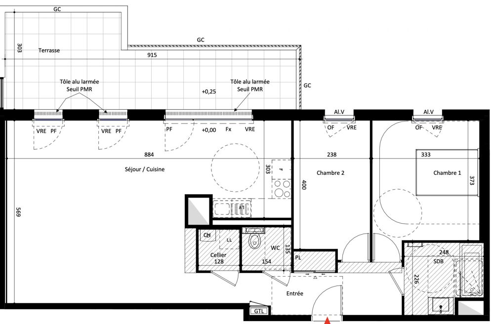 Vente Appartement Superbe T3bis étage élevé avec terrasse 21m2 sud ouest Rennes