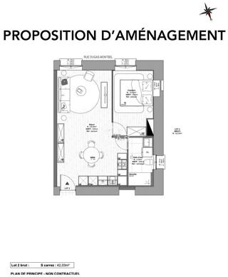  Appartement  vendre 2 pices 42 m