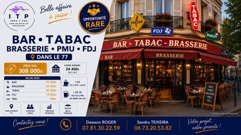 BAR TABAC BRASSERIE FDJ PMU (77) 308000 77140 Nemours