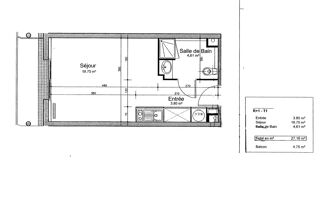  Appartement à vendre 1 pièce 27 m²