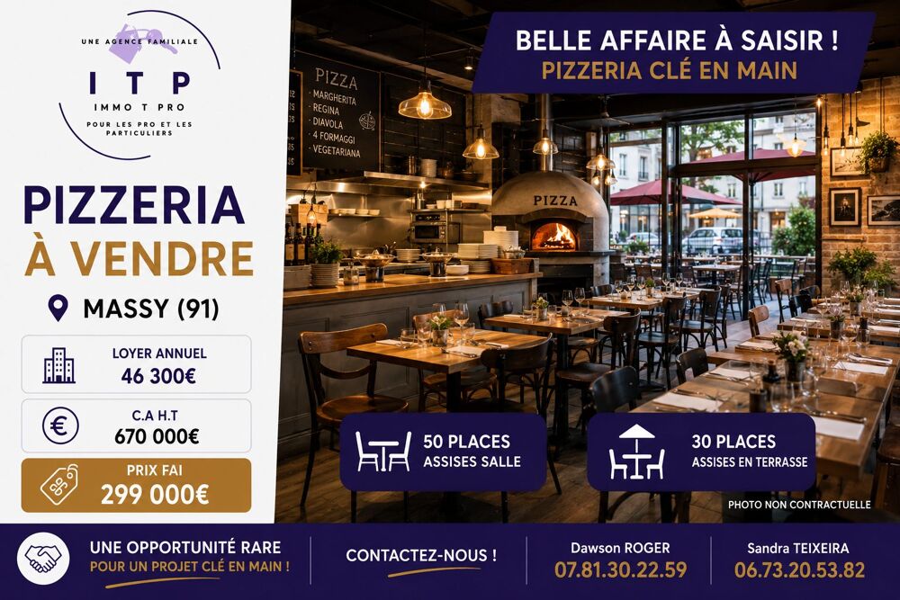   MAGNIFIQUE PIZZERIA EN ANGLE 91 