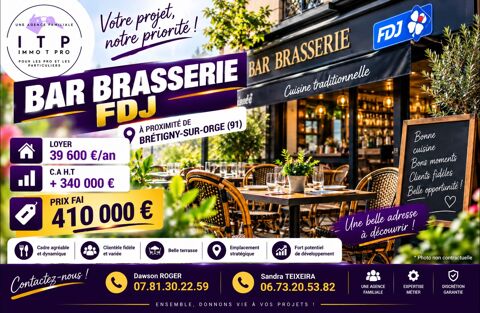 MAGNIFIQUE BAR BRASSERIE DANS UNE GRANDE VILLE DE L'ESSONNE (91) 410000 91220 Brétigny-sur-orge