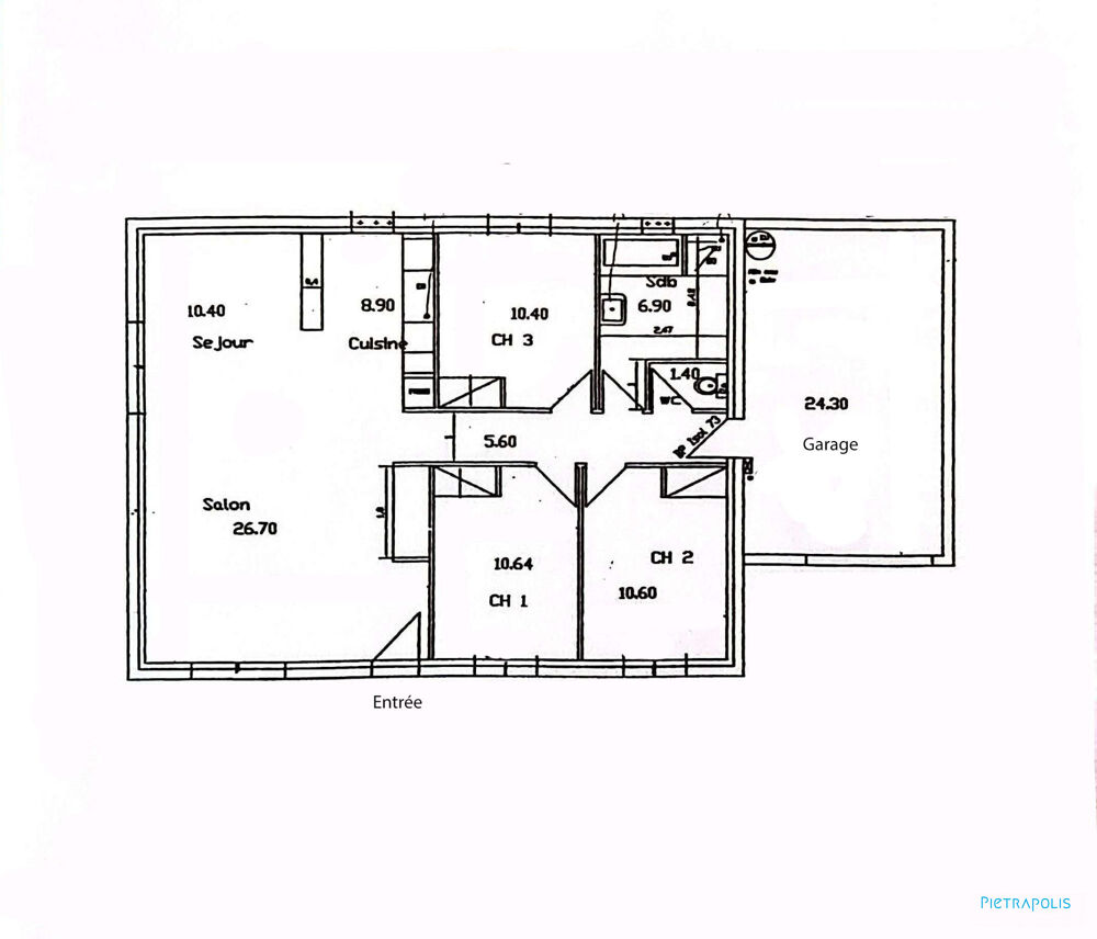 SAINT-PRIM - Maison Plain-pied 91m2 - T4 - 3 ch - Terrain 650m2
