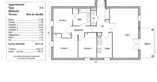  Appartement � vendre 4 pi�ces 84 m�