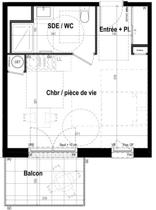  Appartement à vendre 1 pièce 31 m²