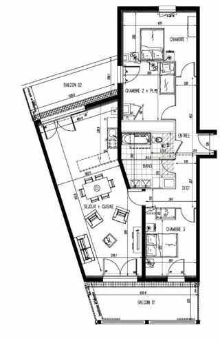  Appartement � vendre 4 pi�ces 95 m�