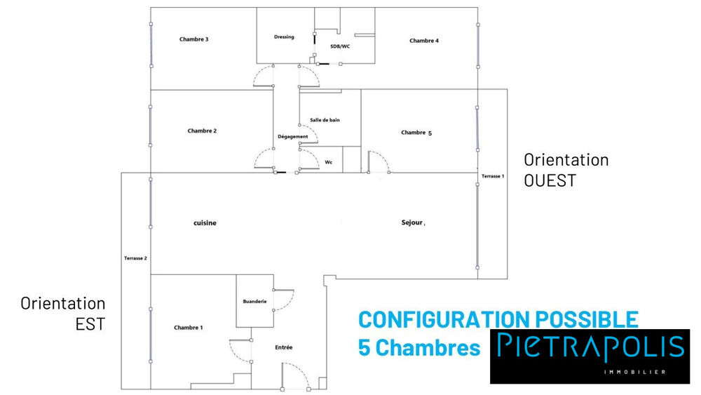 Vente Appartement DERNIER ETAGE - Appartement T6 130 m² - Garage/parking possible Lyon 8