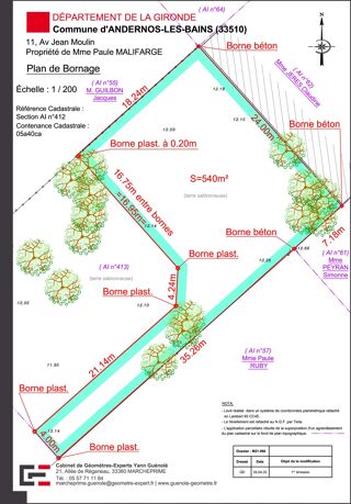  Terrain � vendre 540 m�