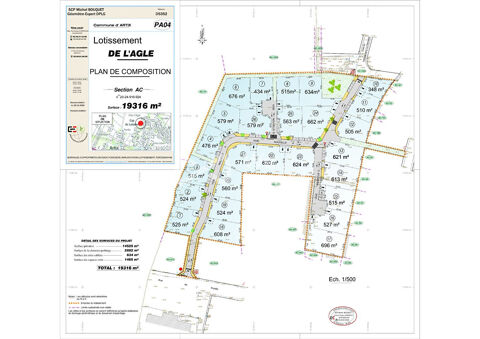Tr&egrave;s beau terrain 515 m2, Artix centre 56000 64170 Artix