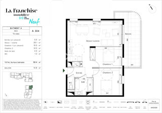  Appartement à vendre 3 pièces 60 m²