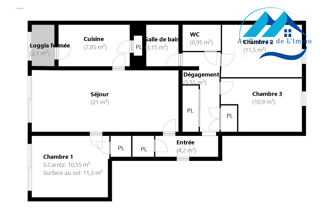  Appartement à louer 4 pièces 76 m²