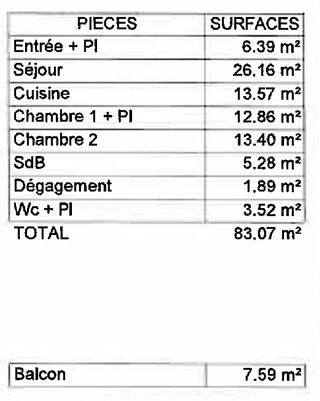  Appartement à vendre 3 pièces 83 m²
