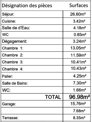  Maison � vendre 5 pi�ces 97 m�