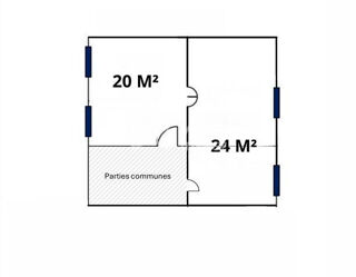  Appartement à vendre 2 pièces 44 m²