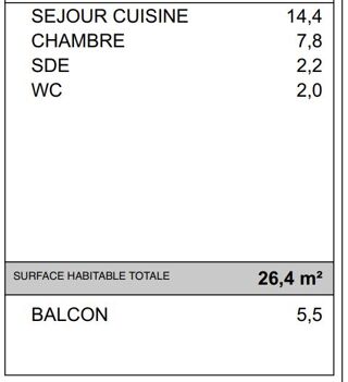  Appartement � vendre 2 pi�ces 26 m�