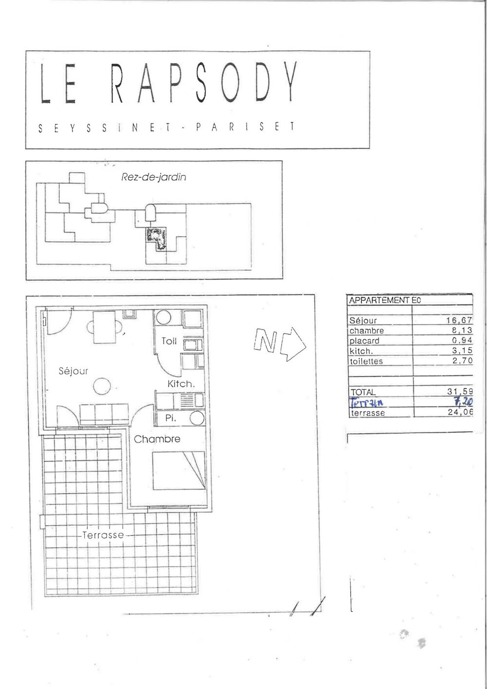 Vente Appartement T2 avec terrasse en résidence fermée Seyssinet-pariset