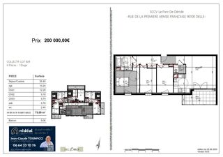  Appartement � vendre 4 pi�ces 75 m�
