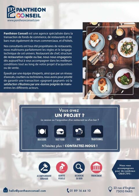   ?? Opportunit : Restaurant avec Licence 4  Paris 12, Pr 