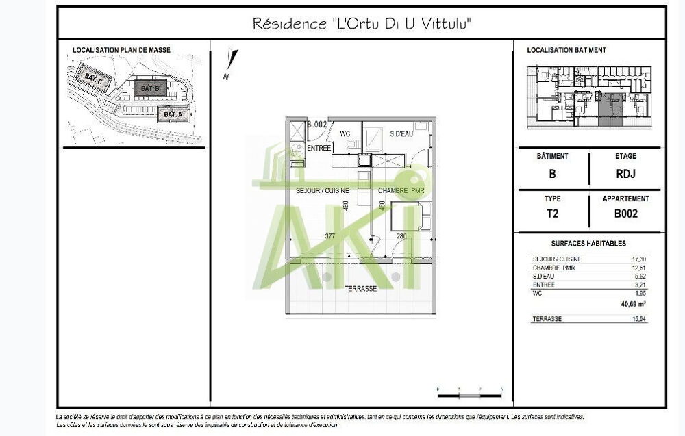 Vente Appartement Résidence L'Ortu di U Vittulu -T2 avec terrasse – Ajaccio