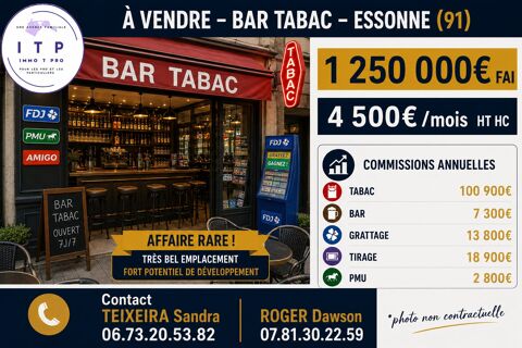 MAGNIFIQUE BAR TABAC FDJ PMU SUR AXE TR&Egrave;S PASSANT DE L'ESSONNE 1250000 91160 Longjumeau
