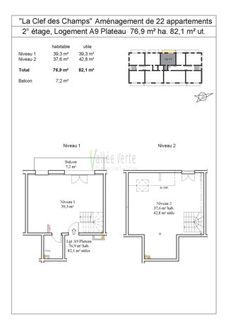  Appartement à vendre 3 pièces 77 m²