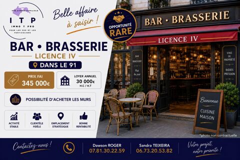 SUPERBE BAR RESTAURANT LICENCE IV DANS UNE JOLIE VILLE D'ESSONNE 345000 91100 Corbeil-essonnes