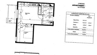  Appartement � vendre 2 pi�ces 43 m�