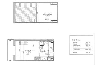  Appartement  vendre 2 pices 39 m