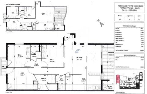  Appartement � louer 4 pi�ces 89 m�