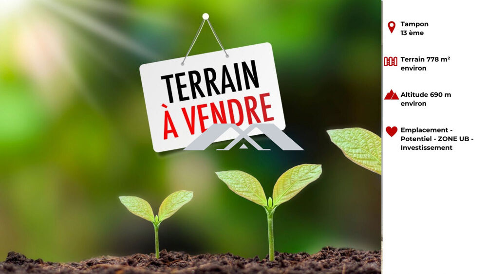 Vente Terrain Terrain constructible 778 m² Trois Mares Le tampon