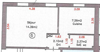  Appartement à louer 1 pièce 26 m²