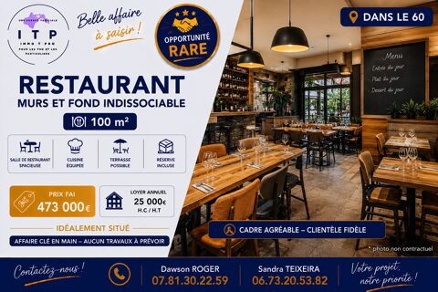 BEAU RESTAURANT DANS UNE JOLIE VILLE DE L'OISE (60) 473000 60000 Beauvais