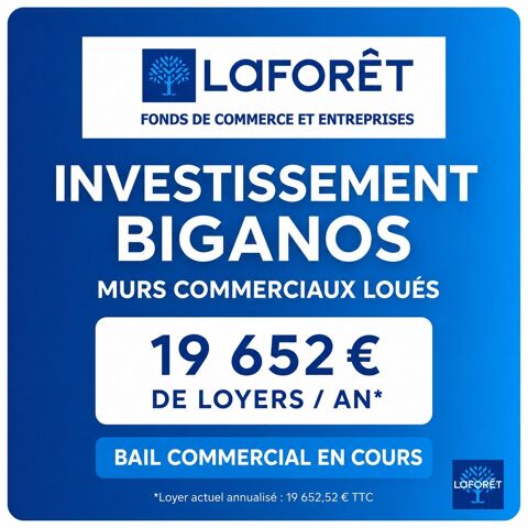 BIGANOS - MURS COMMERCIAUX LOU&Eacute;S 84 M&sup2; - INVESTISSEMENT LOCATI 299500 33380 Biganos
