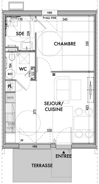  Maison  vendre 2 pices 39 m