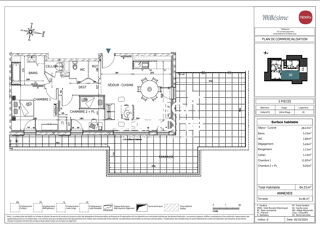  Appartement � vendre 3 pi�ces 64 m�