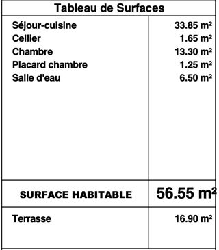  Appartement � vendre 2 pi�ces 57 m�