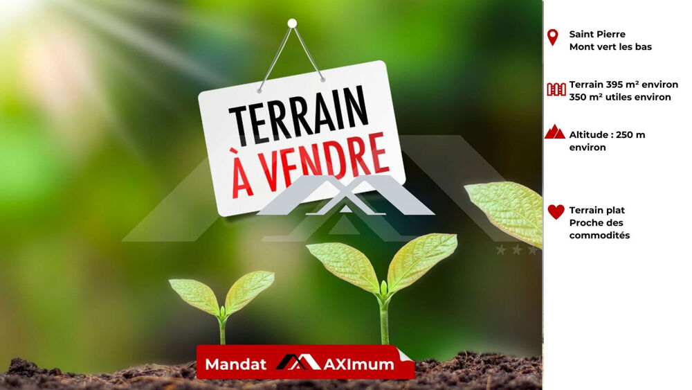 Vente Terrain Terrain constructible 395 m² Mont vert les bas Saint-pierre