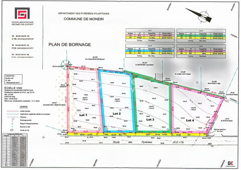   Terrain constructible proximité Monein centre 